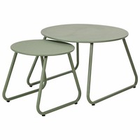 Howhomely Couchtisch Beistelltisch 2Er Set Kaffeetisch Seitentisch GrüN Metall