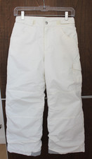 Columbia Omni-Shield Outgrown Insulated Snow Ski Pants Girl Kids Med 10/12 White
