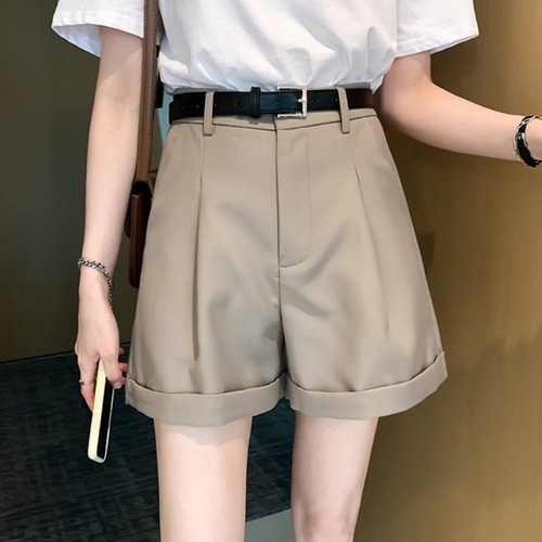 Tuta donna casual alla moda pantaloncino vita alta plissettato stile tinta unita - Foto 2 di 91