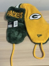New Era Green Bay Packers NFL Trapper Knit Hat Earflap Helmet Style NWT