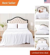 Queen Bed Sheets Set, Soft Breathable Bedding Sheet Set, Sheets Set with 16" ...