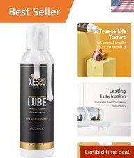 Cum Lube, White Creamy Water-Based Lubricant 4 fl oz, Unscented Hypoallergeni...