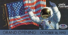ALAN BEAN estampe dédicacée 7,5x4 PSA/ADN astronaute Apollo 12