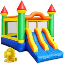 22'x15' Commercial Mega Slide Bounce House w/ Blower 100 PVC Inflatable Bouncer