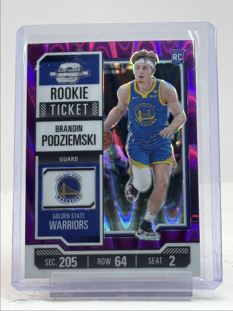 BRANDIN PODZIEMSKI 2023-24 CONTENDERS OPTIC ROOKIE PURPLE FOTL RC /18 Q0234