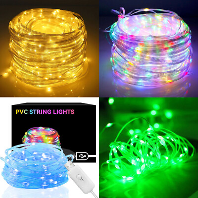 10M/50M LED Lichtschlauch Party Lichtschlauch Außen/Innen Garten Lichterkette DE