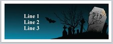 Personalized Address Labels Scary Halloween Graveyard JX 618