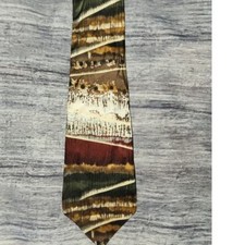 Donberry & Keats Multicolor Woodsy Made in USA 100% Silk Neck Tie