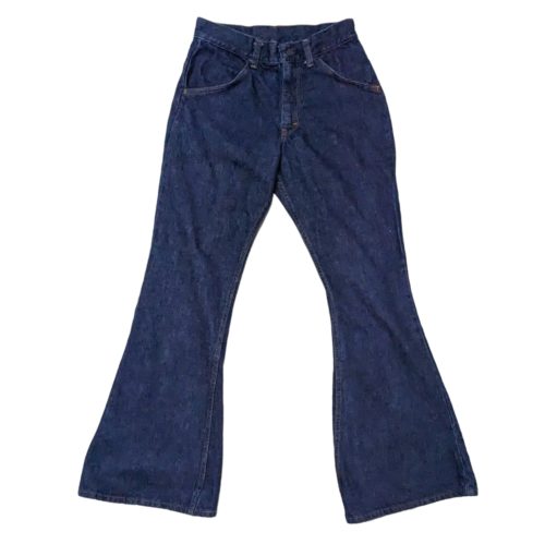 Vintage 70s Sears "Put on Shop" Bell Bottom Jeans 26x31 (Tag 29x32) Denim Hippie