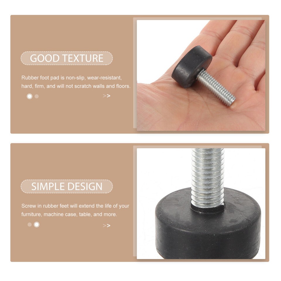 4pcs Rubber Feet Pad Screw In Rubber Feet Furniture Leg Bumpers Pads