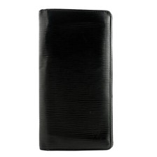 Authentic LOUIS VUITTON Black Epi Leather Brazza Long Clutch Wallet France