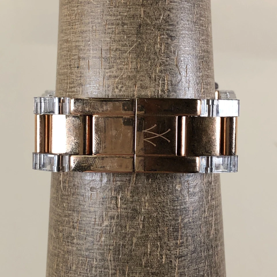 ToyWatch Mujer Moda Cronógrafo Dos Tonos Cuarzo Analógico 41mm Reloj 6 3/4" Foto 4 de 4