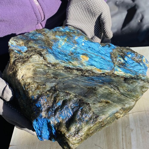 10000 g Natural Magnífico Llamativo Labradorita Piedra Áspera Cristal Mineral Curativo - Imagen 8 de 14