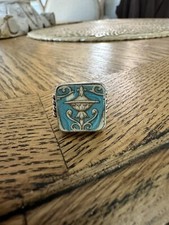 Beautiful Blue and White China Baroque Ring