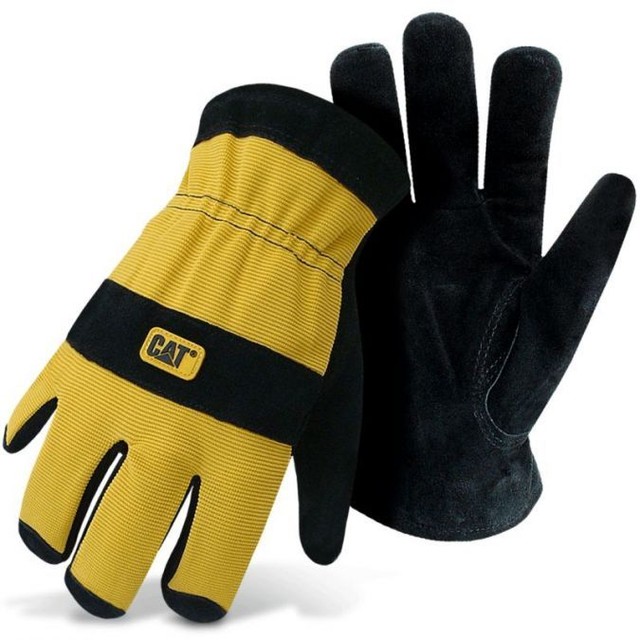 Caterpillar Cat Split Leather Lined Insulated Winter Work Gloves X