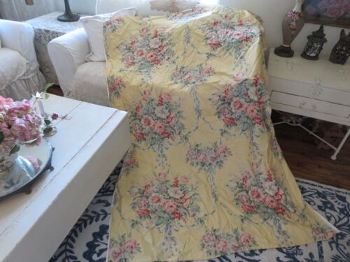 LARGE PC. Vintage Ralph Lauren Fabric Off the Bolt Never Used PINK ROSES & BOWS - Picture 4 of 17