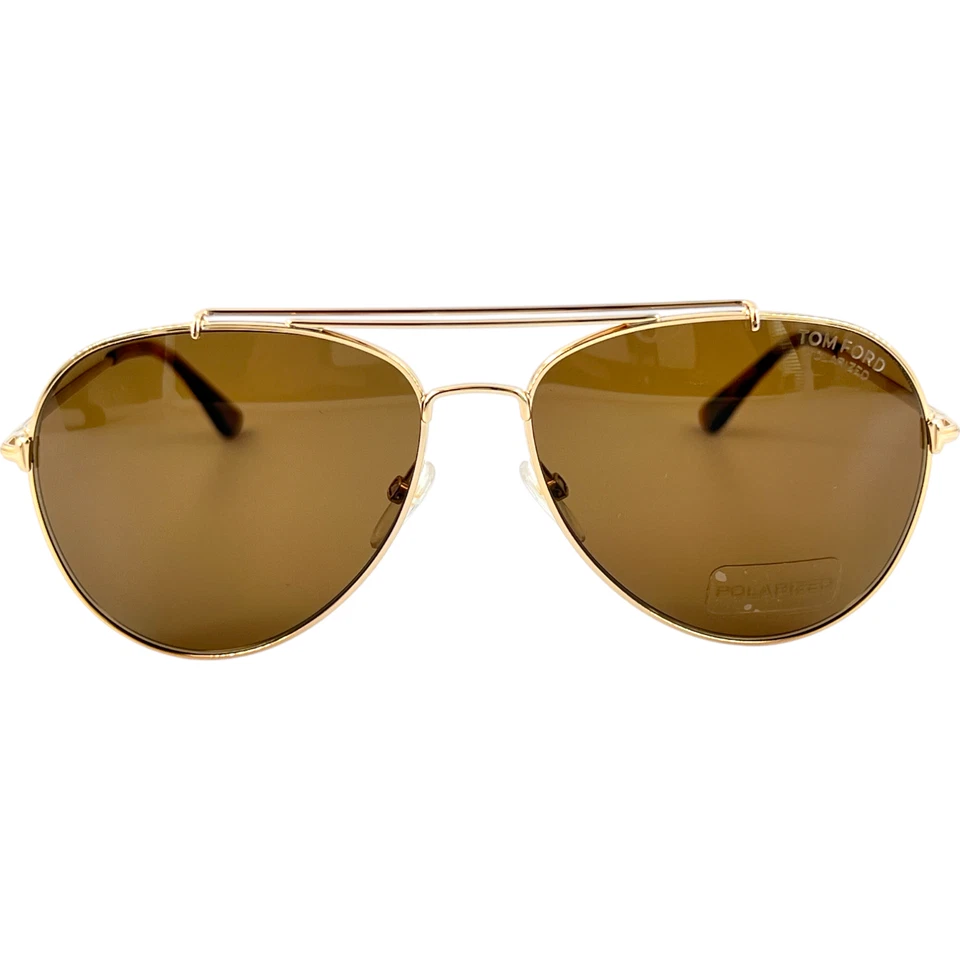 Tom Ford FT0497 Indiana Unisex Metal Polarizado Gafas de Sol 28H Oro Rosa 58-14 Foto 3 de 4