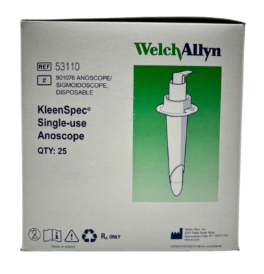 KleenSpec Disposable Single-use Anocscopes, 25ct per box