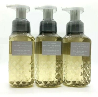 3 Bath & Body Works White Barn Coconut Pumpkin Latte Foaming Hand Soap 8.75 oz