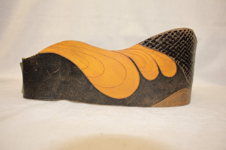 Cinturón "Ondas" Hecho a Mano 100% Cuero Genuino y Piel de Serpiente para Mujer 38" Bali-B119 Foto 2 de 4