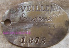 PID211 - PLAQUE IDENTITE DOG TAG - AUXERRE classe 1878
