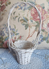 Flower Posy Basket Flowers Bouquet Basket Woven  Wicker Basket Small with Handle