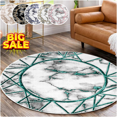 Kreis Rund KIENS Teppich Wohnzimmer Schlafzimmer Teppich Antirutsch Teppich 120x120cm UK