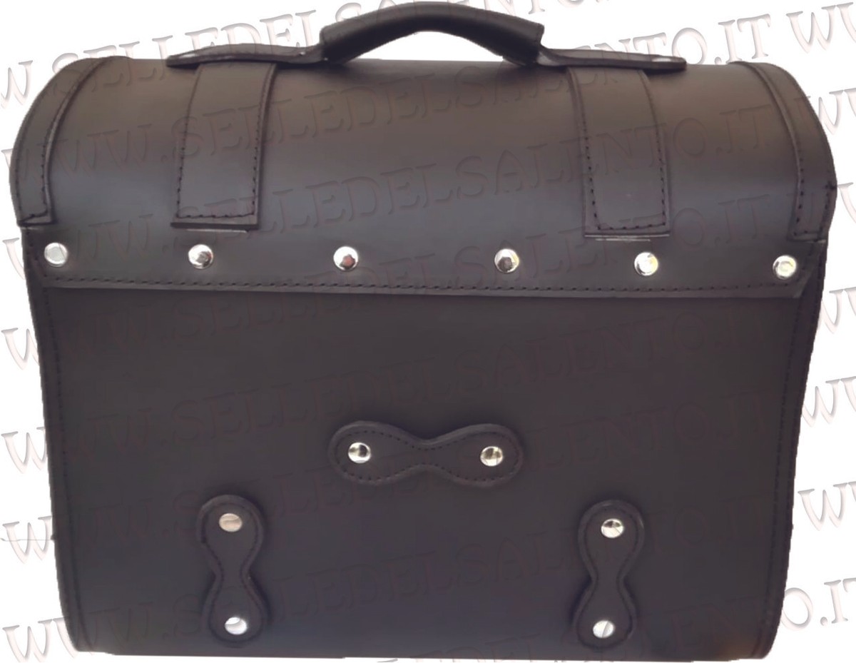 Bauletto borsa Vespa Lambretta personalizzato portapacchi pelle moto  lucchetto