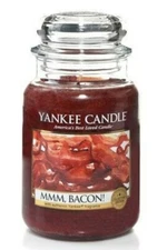 Yankee Candle MMM BACON 22 oz Large Jar  MAN CAVE Collection RARE Retired