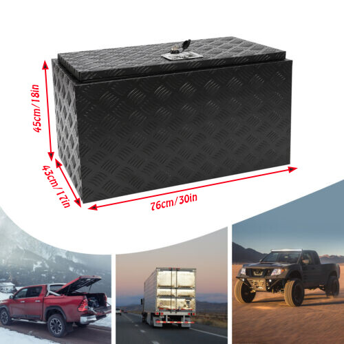 Aluminum Tool Box Truck Bed Underbody Trailer pickup Storage+Lock