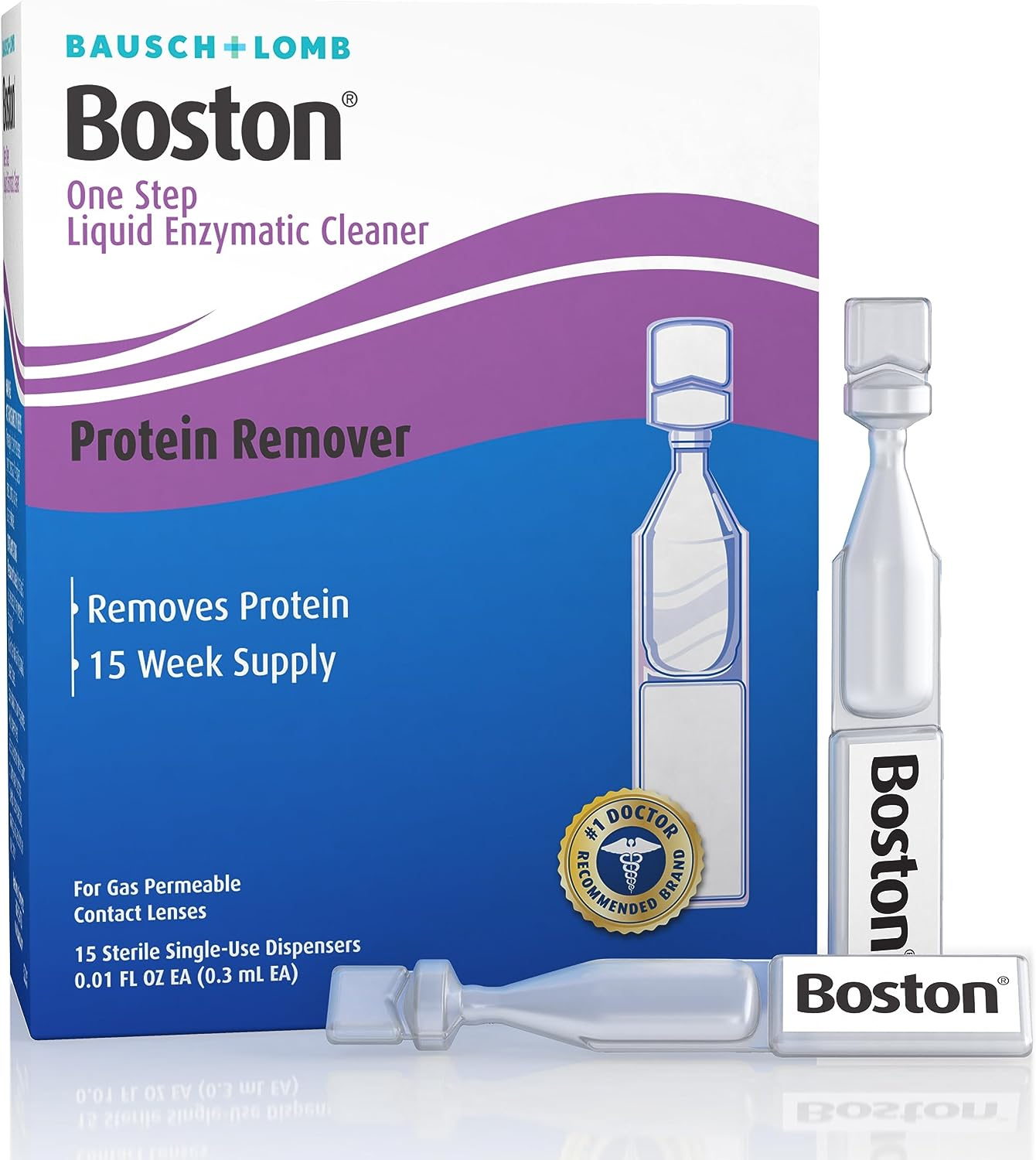 Boston One Step Liquid Enzymatic Cleaner, Protein Remover, 0.01 Fl Oz 1