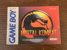Mortal Kombat Combat Original Nintendo Gameboy Instruction Manual Only