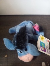 Mattel - Eeyore Bean Bag Plush - 8" - By Mattel - Vintage NWT