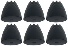 6 Rockville PEN-525T Black 5.25" 70V Hanging Pendant Speakers For Restaurant/Bar