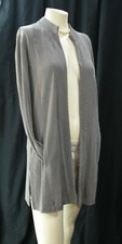 CHICOS light jacket coat blazer shrug travelers grey slinky knit top Chico 1 NEW