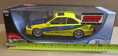 Hot Wheels Honda Civic Exclusive Super Street Edition Yellow Car