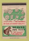 Matchbook Cover - Beaver Pipe Tools Warren OH 40 Strike