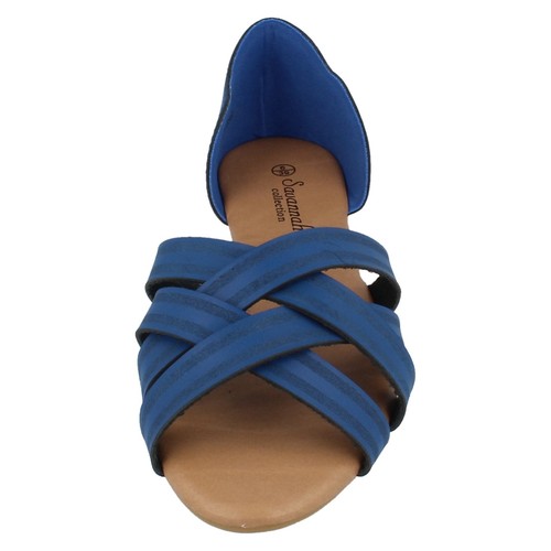 SALE flache Damenschuhe F0R0059 offene Zehenpartie Sandalen von Savannah Collection JETZT 2,99 £ - Bild 16 von 27