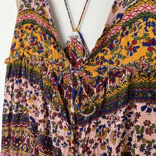 Urban Outfitters V neck Boho Midi Dress Maxi Size M L Archive renewal - Picture 5 of 12