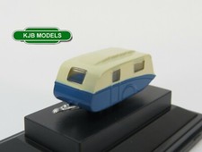 Oxford Diecast NCV002 Small Blue & Cream Caravan N Gauge Model Railway Vehicle