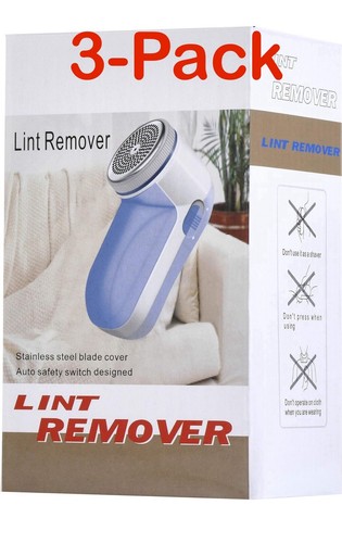 Lint Remover Fabric Shaver Lint Shaver Clothes -Battery Operated (3-PACK)