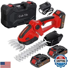 Hedge Trimmer Cordless 2 in 1 Handheld Grass Shears Mini Shrubbery Grass Cutt