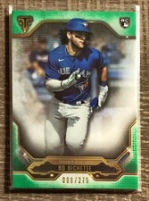 2020 Bo Bichette Topps Triple Threads /275 Green RC Rookie #92 Blue Jays