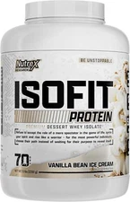 Nutrex IsoFit 100% Whey Isolate Protein Powder EAA BCAA Low Sugar Fat and Carbs