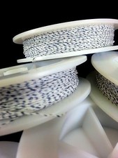  1 White w/ Blue Genuine Irish Linen Single Pool Billiard Cue Wrap Spool