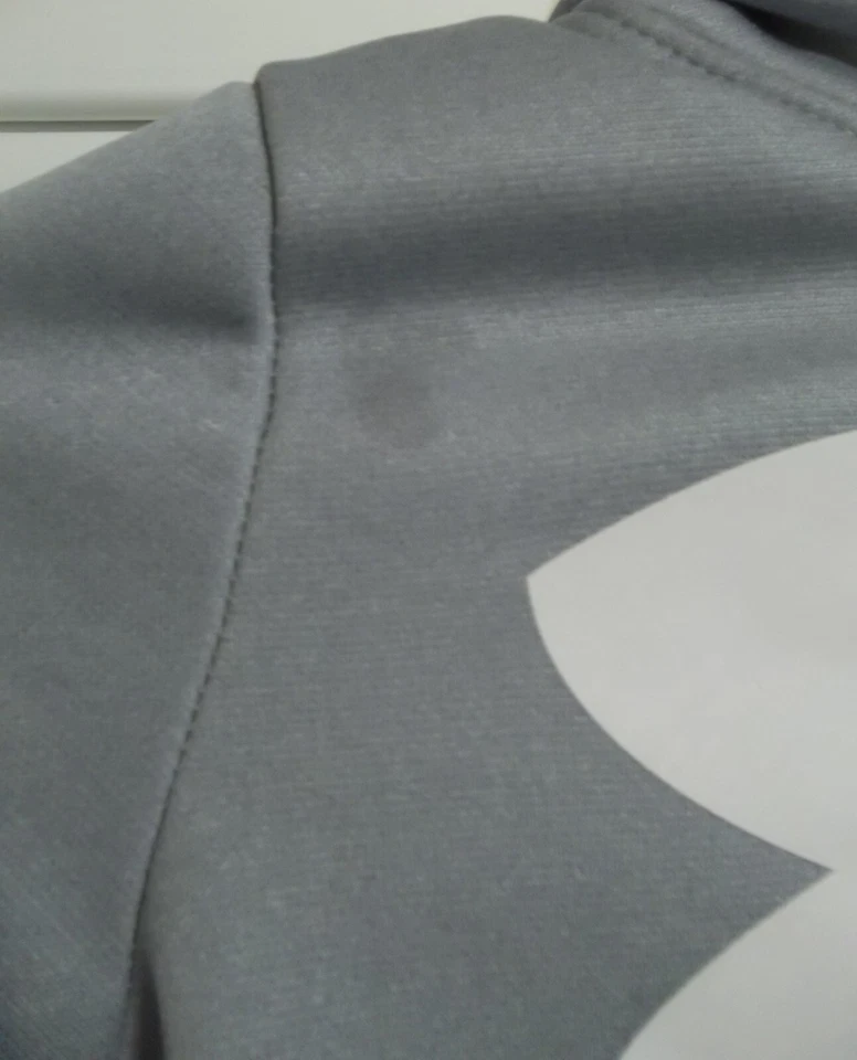 安德玛女孩青少年尺寸小号连帽衫风暴运动衫粉色灰色 — 第 2/4 张图片