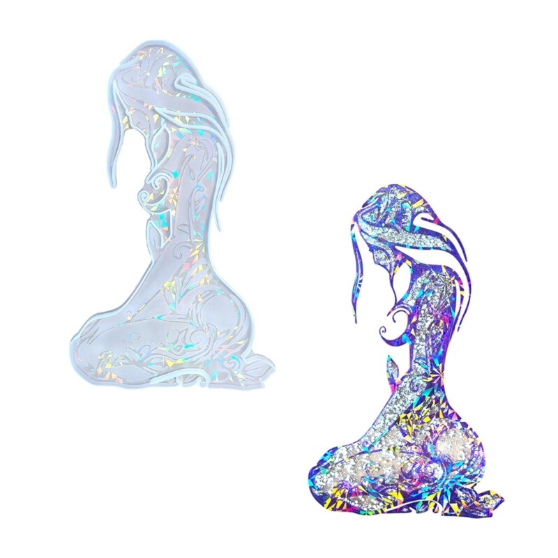 Silicone Kneeling Woman Wall Hanging Mold for DIY Craft Decor  