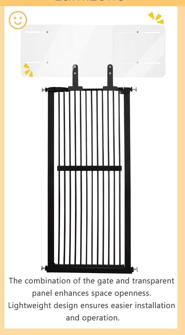 For Lumizone Pet Gate Height Extension Kit Height 13” Adjustable Width: 23”–41"