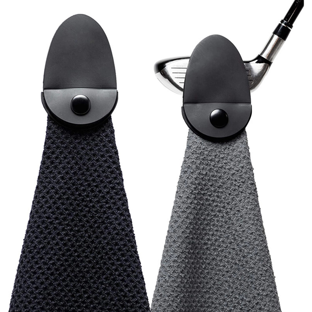 Towel, Sticks To Club Or Cart, Gray Or Black, Usa Seller