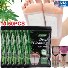 10-50pcs Foot Detox Patches Pads Toxins Deep Cleansing Herbal Organic Slimming